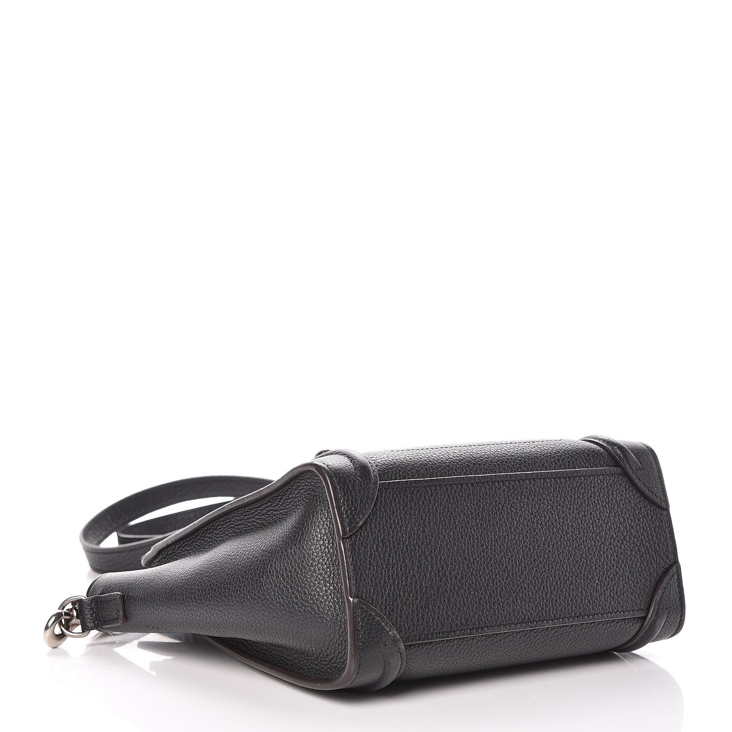 Celine Drummed Calfskin Nano Luggage Black 4 of 8