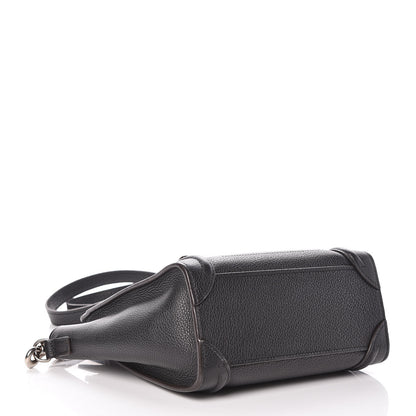 Celine Drummed Calfskin Nano Luggage Black 4 of 8