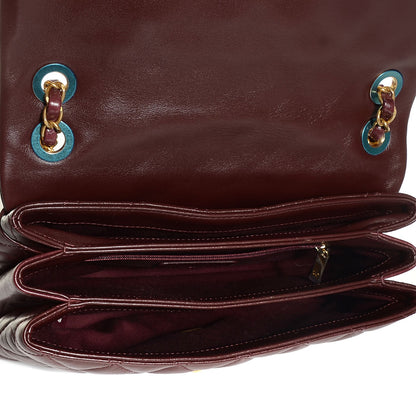 Chanel Calfskin Quilted Medium Soft Elegance Flap Burgundy 6 of 9