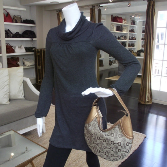 Gucci Canvas Horsebit Glam Hobo Bronze 2 of 9