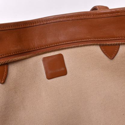 MCM Visetos Dog Bone Striped Shopper Tote Cognac 9 of 9