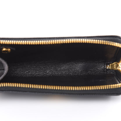 Prada Saffiano Metal Zip Around Key Holder Black 5 of 6