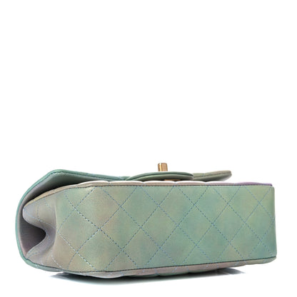 Chanel Lambskin Quilted Ombre Mini Top Handle Rectangular Flap Blue Green 4 of 10