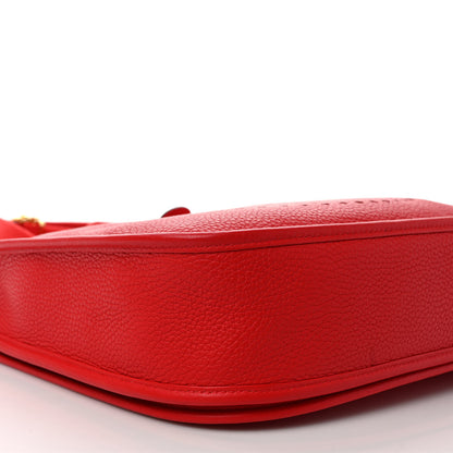 Hermes Taurillon Clemence Evelyne III PM Rouge De Coeur 7 of 8