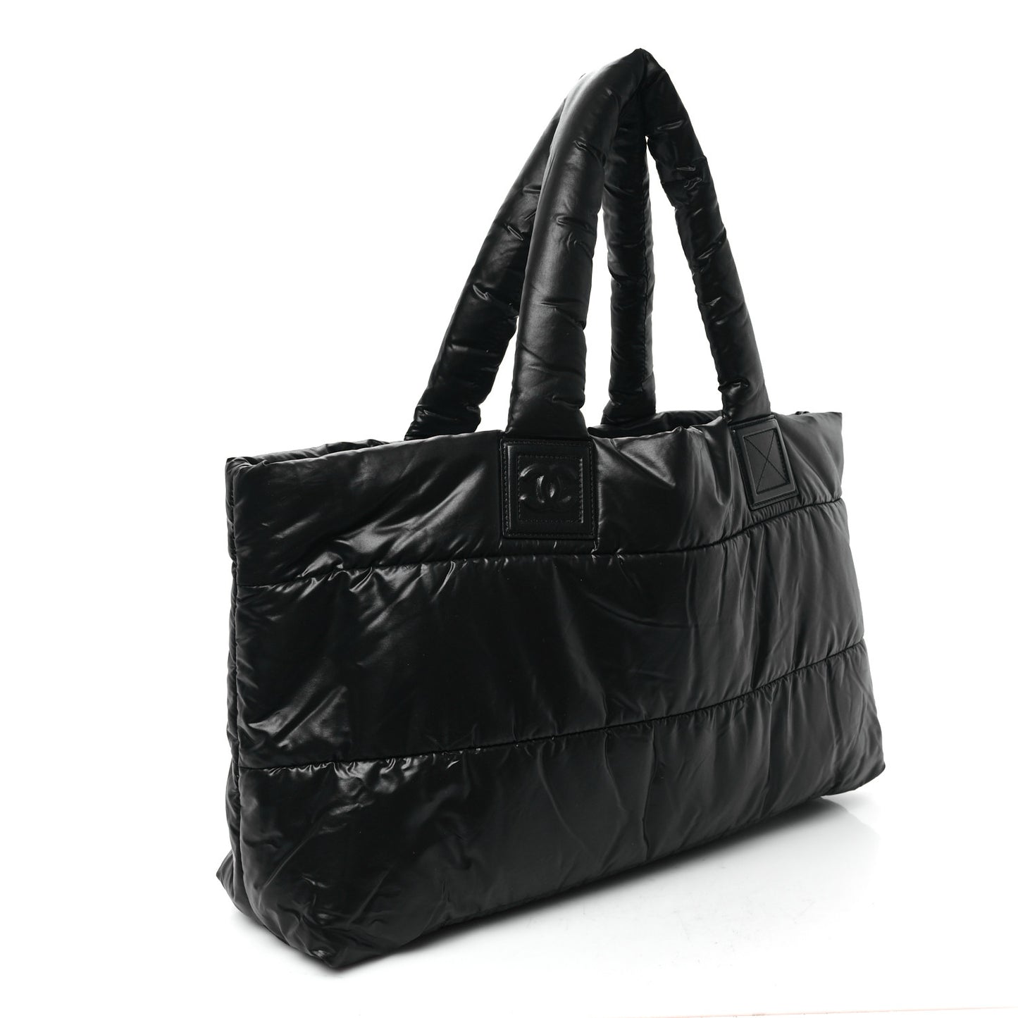 Nylon Coco Cocoon Large Reversible Tote Black