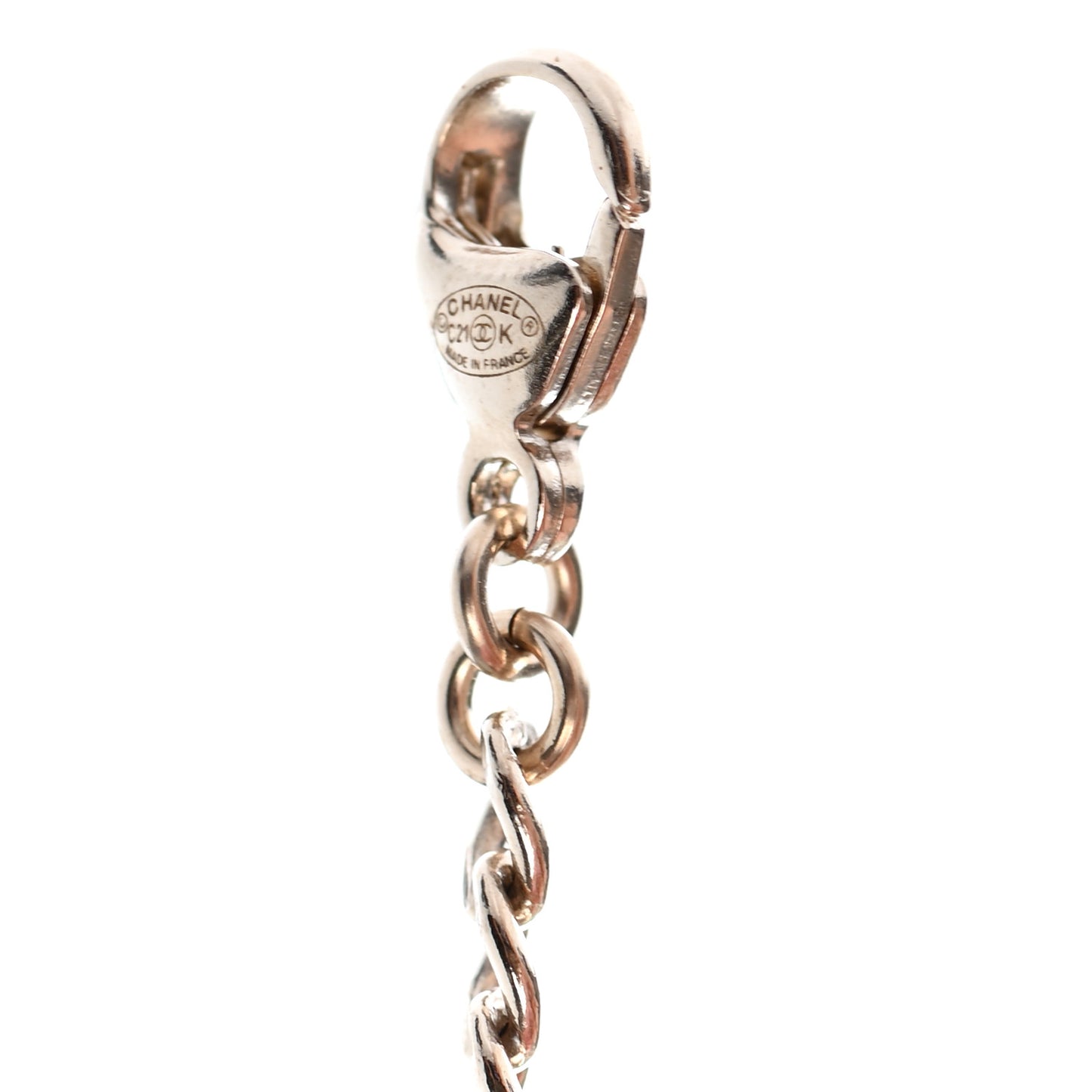 Pearl Crystal CC Bracelet Light Gold
