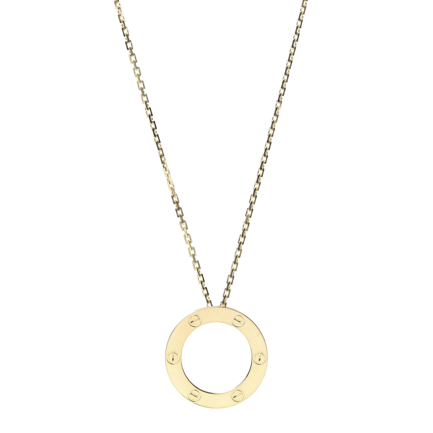 18K Yellow Gold LOVE Pendant Necklace
