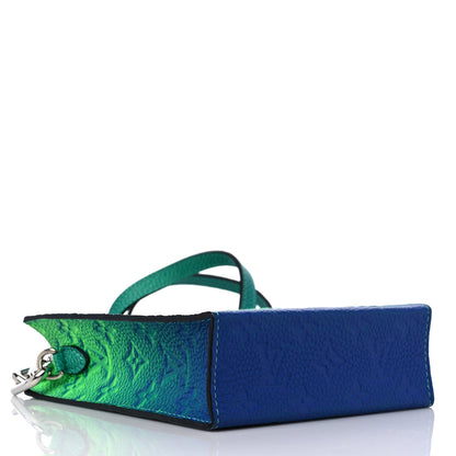 Louis Vuitton Taurillon Illusion Sac Plat XS Bleu Vert 4 of 8