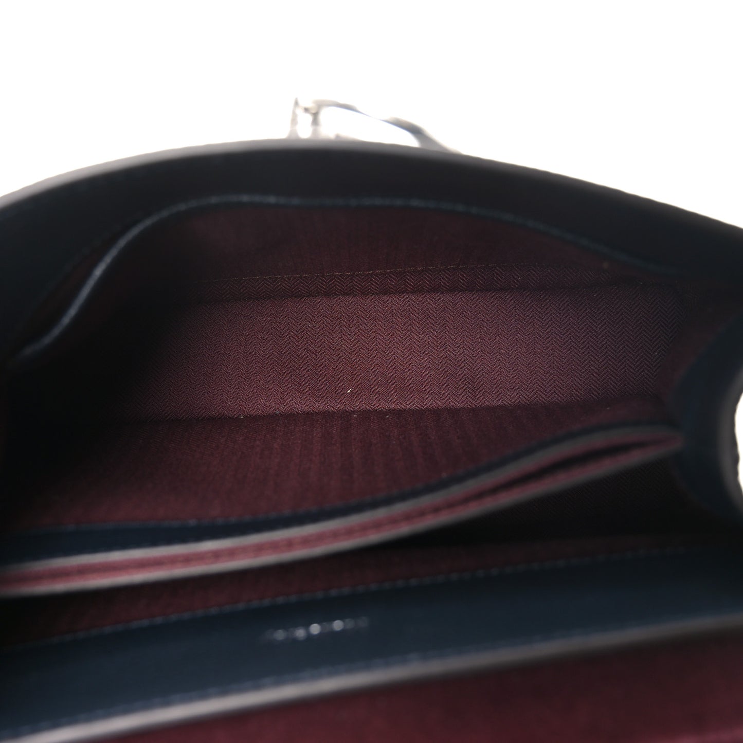 Small Classic Grain Calfskin Mini Seaton Midnight Blue