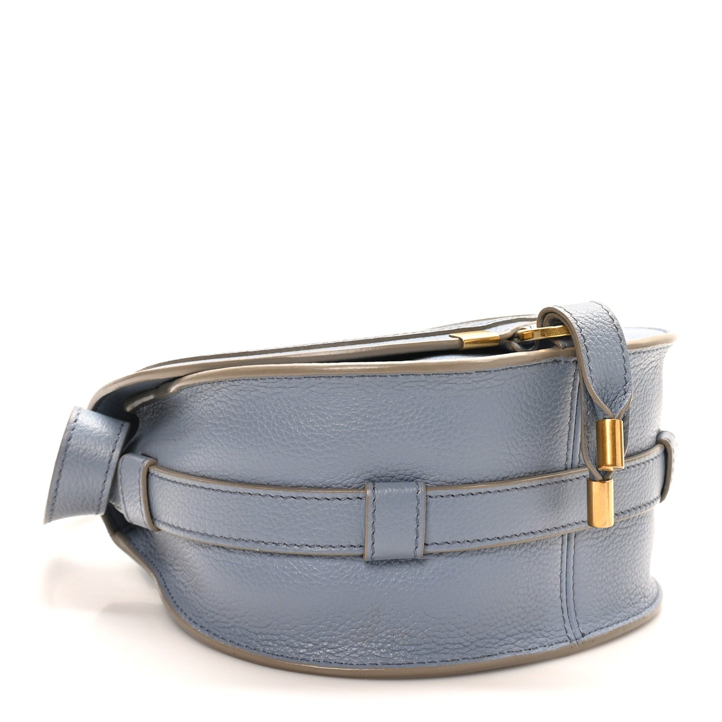 Calfskin Mini Marcie Round Crossbody Bag Cloudy Blue