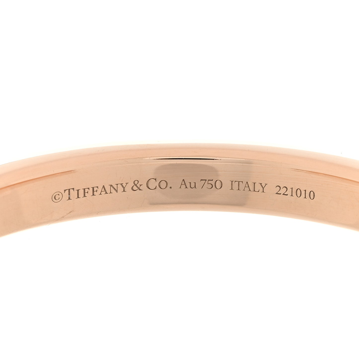 18K Rose Gold Tiffany Lock Bangle Bracelet