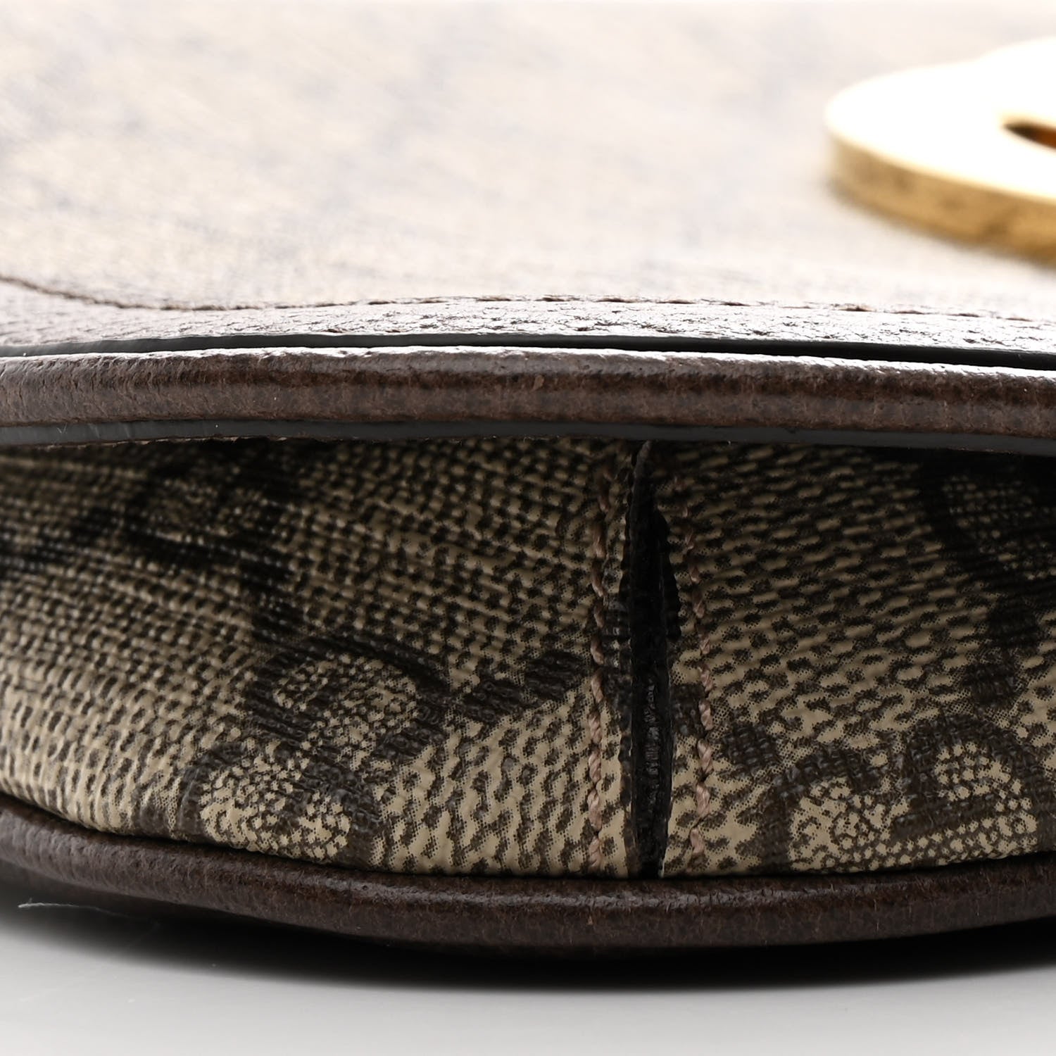 Gucci GG Supreme Monogram Textured Dollar Calfskin Blondie Chain Shoulder Flap Bag Beige Ebony New Acero 9 of 10