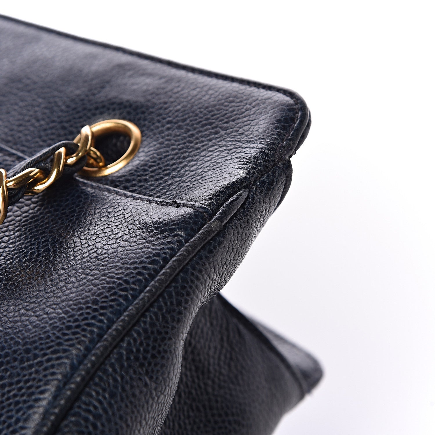 Chanel Caviar CC Shoulder Bag Navy Blue 8 of 15