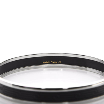 Hermes Enamel Printed Narrow Sellier Bracelet 65 Black 5 of 6