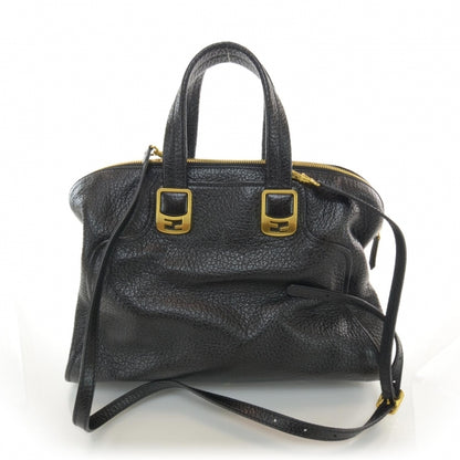 Fendi Pebbled Calfskin Large Chameleon Tote Black 1 of 7