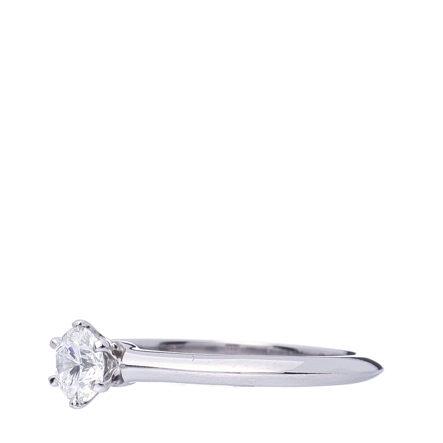 Tiffany Platinum Diamond .39ct Solitaire Engagement Ring 51 5.75 4 of 7