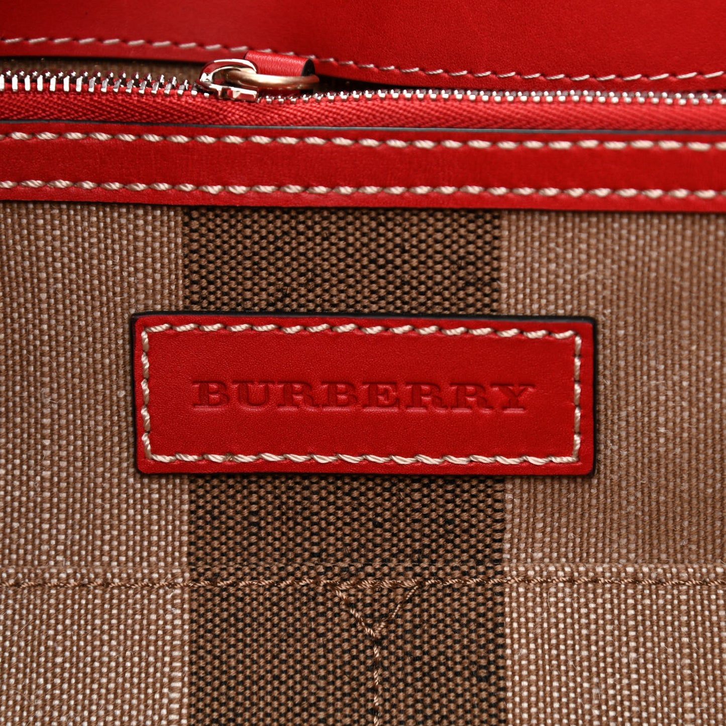 Canvas Mega Check Medium Ashby Hobo Cadmium Red