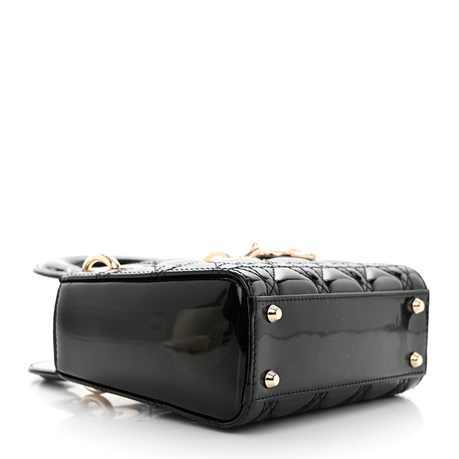 Christian Dior Patent Cannage Mini Lady Dior Black 4 of 10