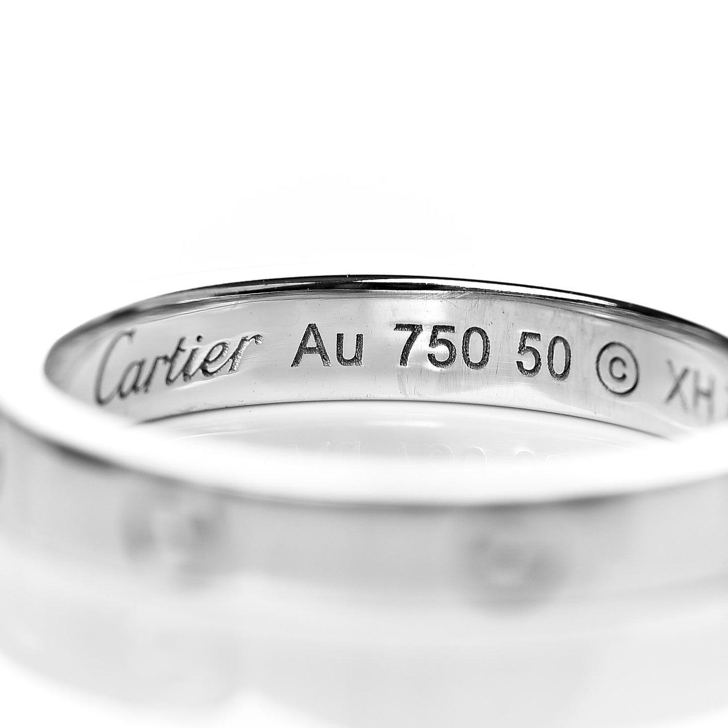 18K White Gold Diamond Ceramic LOVE Ring Set 50 5.25