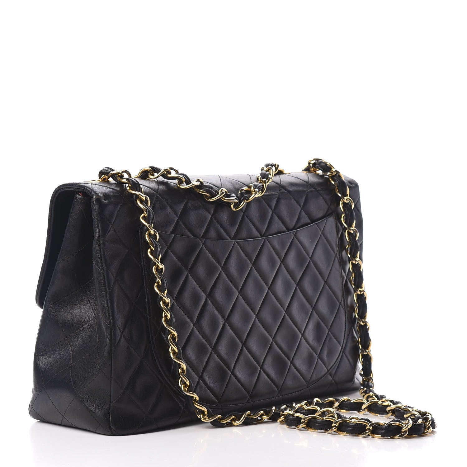 Chanel Lambskin Quilted Jumbo Single Flap Black 3 of 9