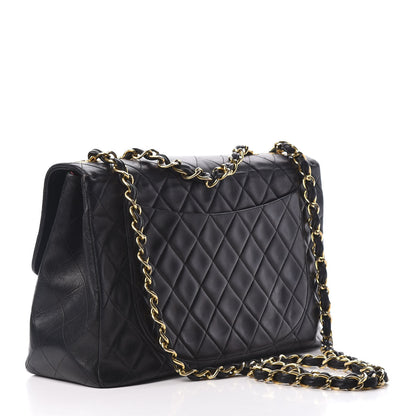 Chanel Lambskin Quilted Jumbo Single Flap Black 3 of 9