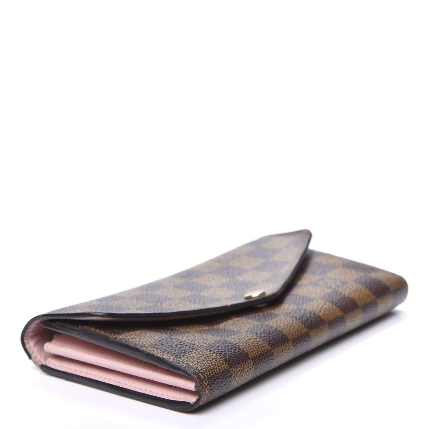 Louis Vuitton Damier Ebene Sarah Wallet NM Rose Ballerine 3 of 12