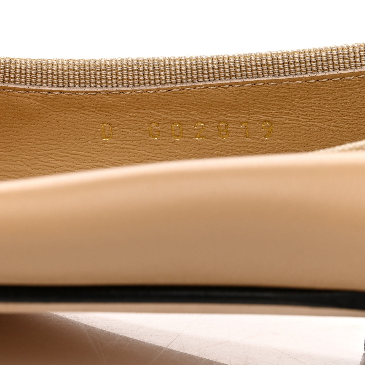 Chanel Lambskin Cap Toe CC Ballerina Flats 37.5 Beige Black 6 of 9