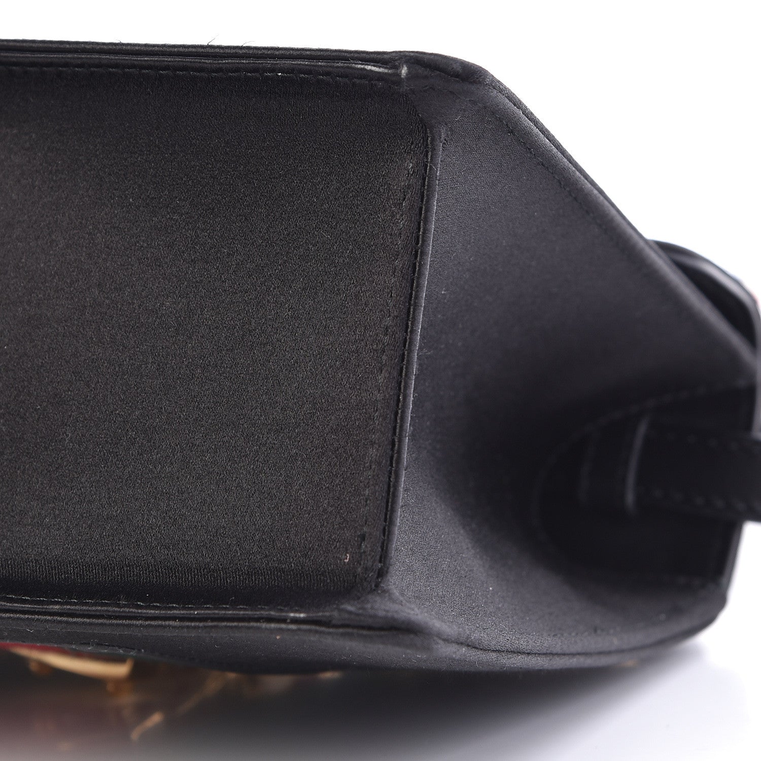 Gucci Satin Crystal Mini Sylvie Top Handle Bag Black 14 of 17