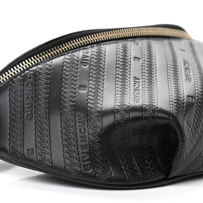 Givenchy Calfskin Chain Embossed Bond Belt Bag Black 5 of 11