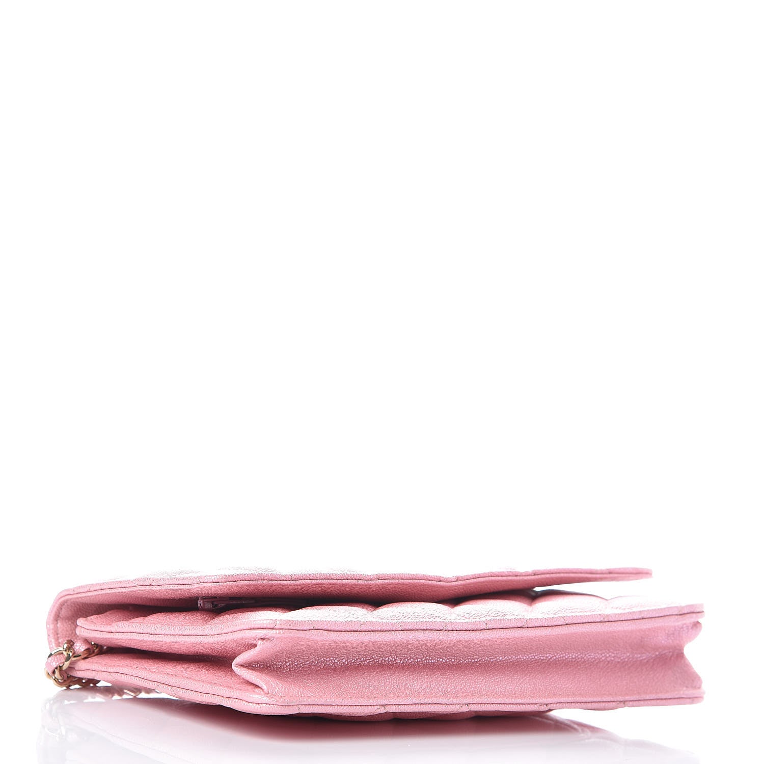 Chanel Iridescent Caviar Quilted Wallet on Chain WOC Rose Pink 4 of 11