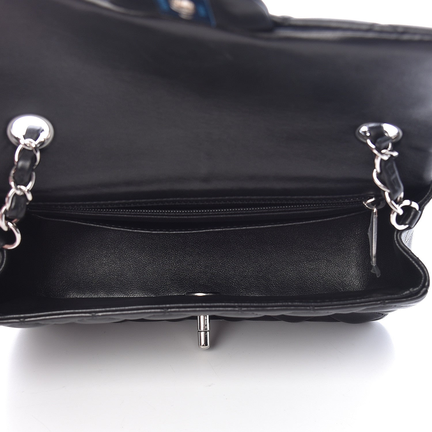 Chanel Lambskin Quilted Mini Rectangular Flap Black 7 of 12