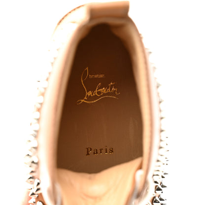 Christian Louboutin Calfskin Mens Lou Spikes Flat Sneakers 40 Brown 6 of 13
