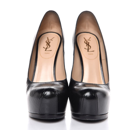 Saint Laurent Vernigolf Tribtoo 105 Platform Pumps 38.5 Black 2 of 11