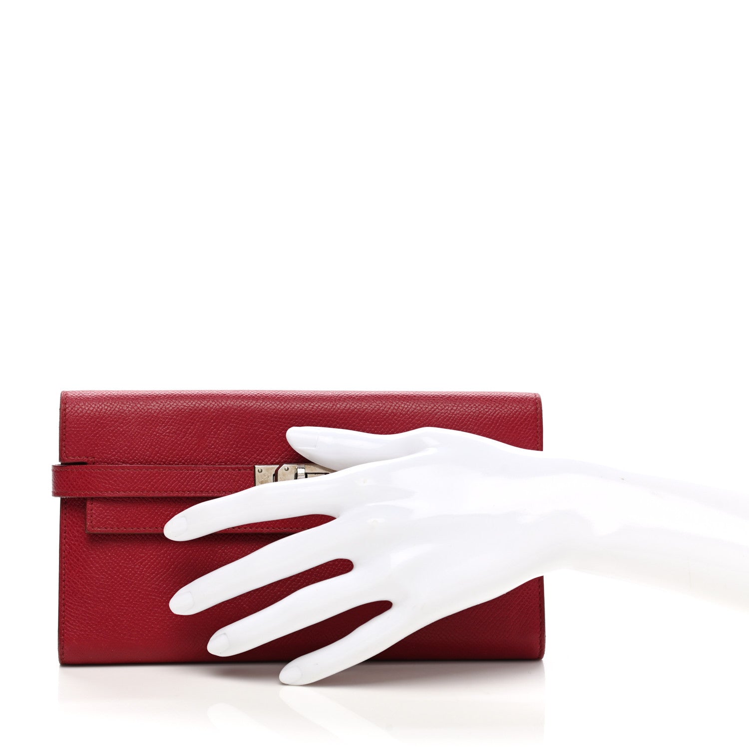 Hermes Epsom Kelly Longue Wallet Rubis 2 of 14