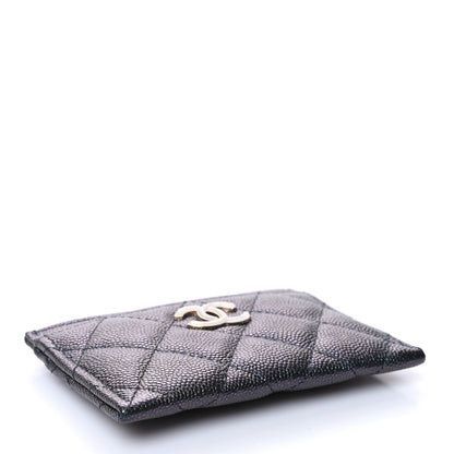 Chanel Iridescent Caviar Quilted Card Holder Black 4 of 11