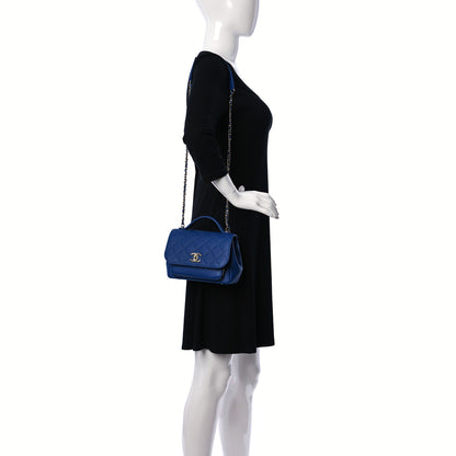 Chanel Caviar Quilted Small Business Affinity Flap Dark Blue 2 of 10