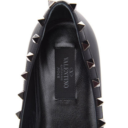 Valentino Garavani Nappa Rockstud Ballerina Flats 38.5 Black 6 of 10
