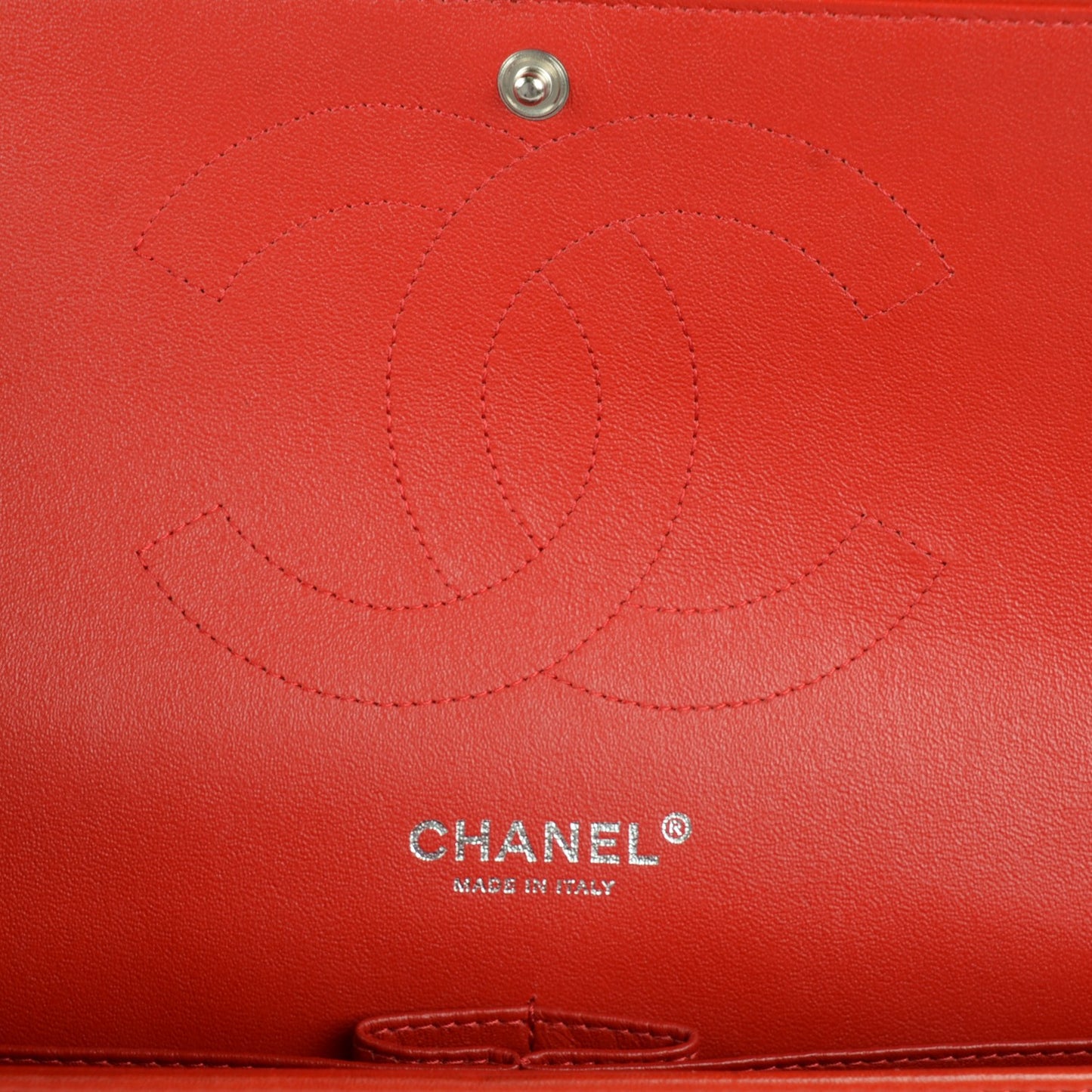 Lambskin Quilted Jumbo Double Flap Red