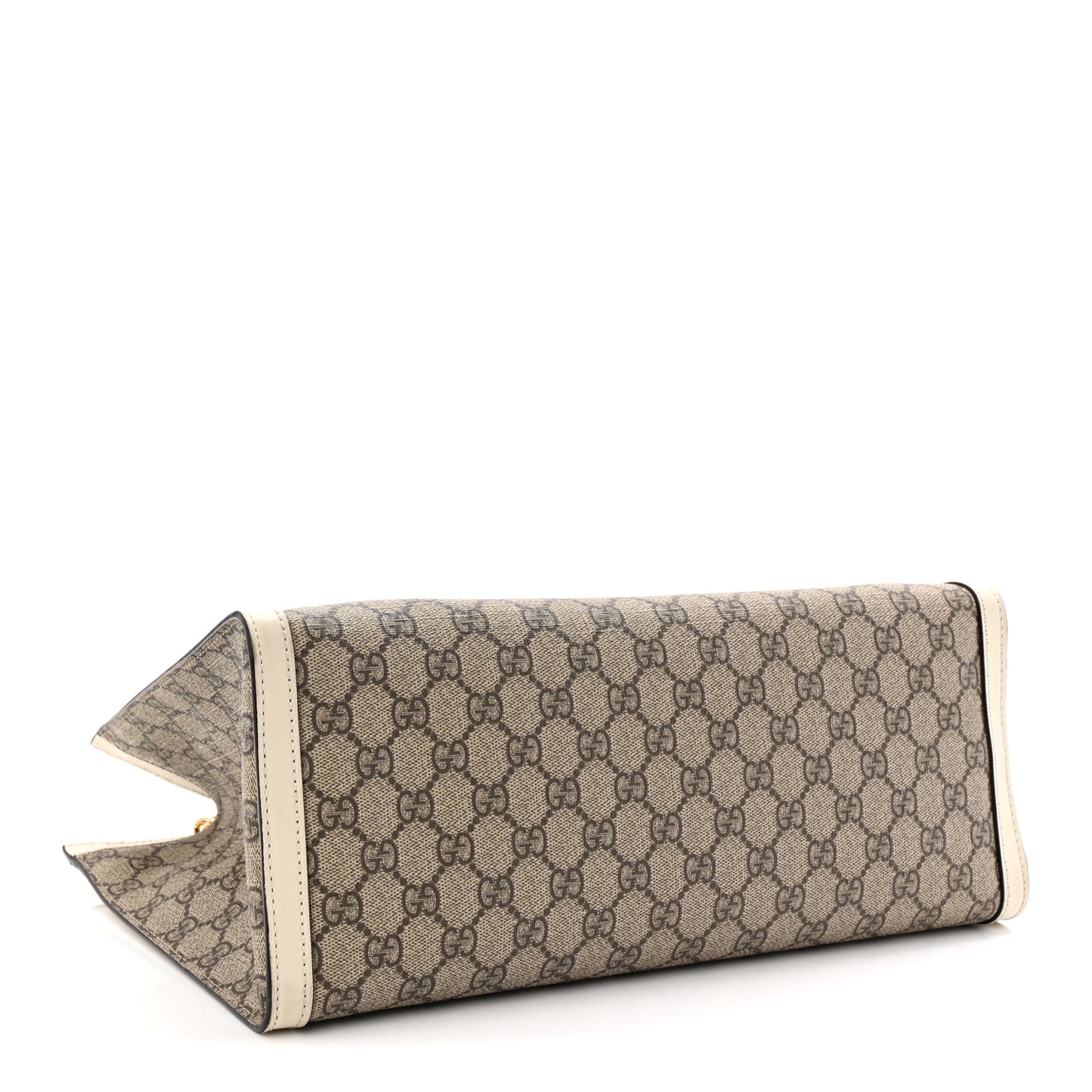 GG Supreme Monogram Medium Padlock Tote White