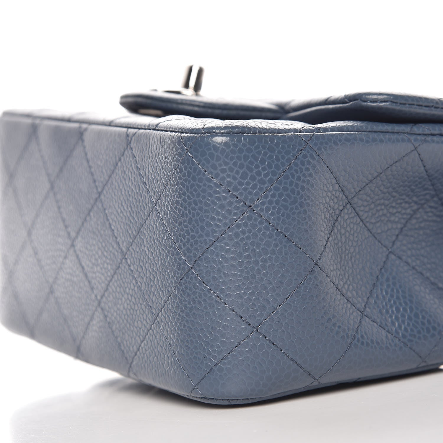 Chanel Caviar Quilted Mini Square Flap Blue 6 of 10
