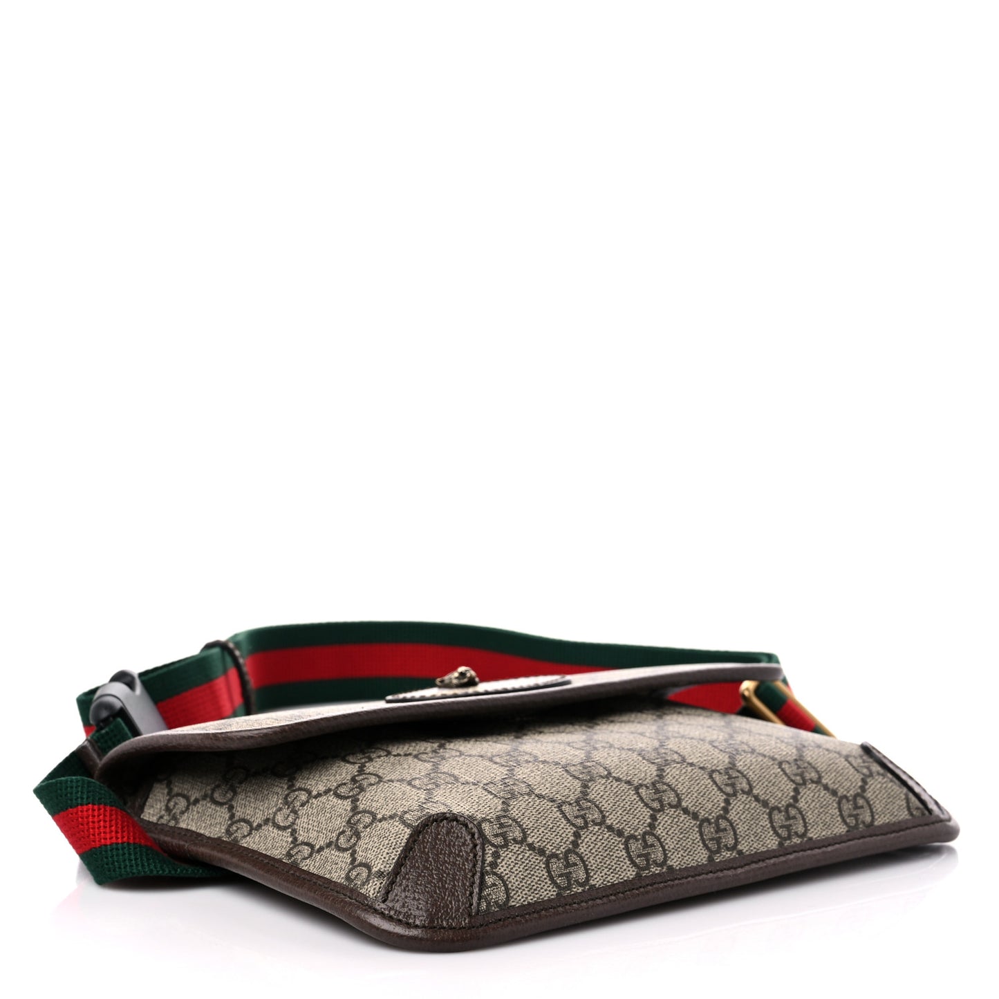 GG Supreme Monogram Neo Vintage Web Belt Bag Brown
