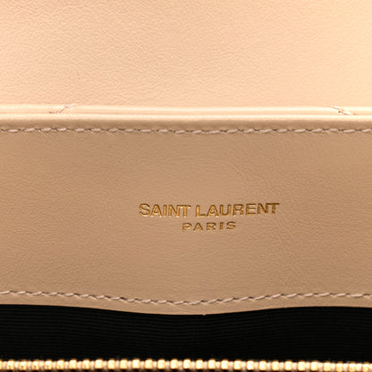 Saint Laurent Calfskin Y Quilted Monogram Medium Loulou Chain Satchel Dark Beige 6 of 12