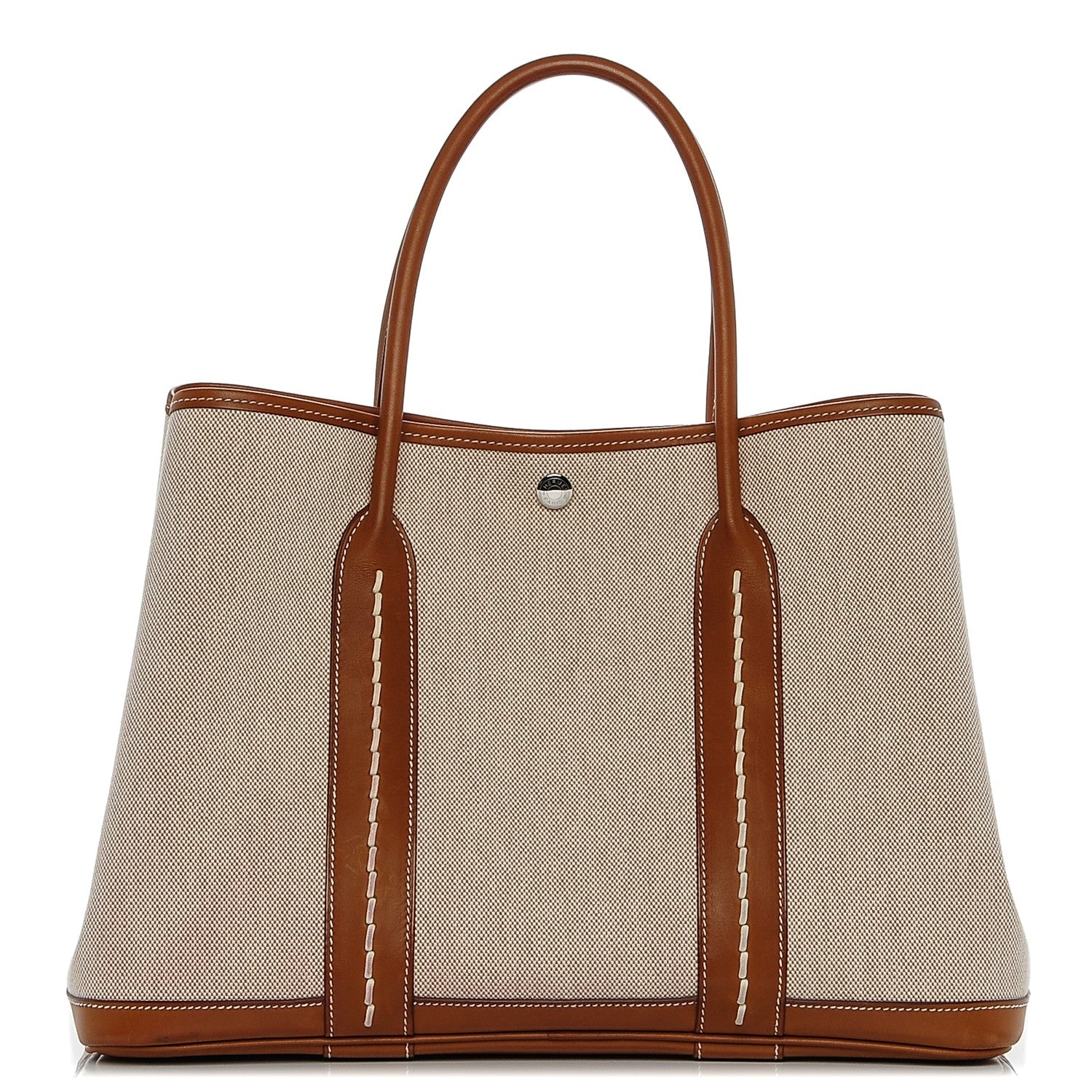 Hermes Barenia Toile Garden Party 36 MM Tote Ecru 1 of 8