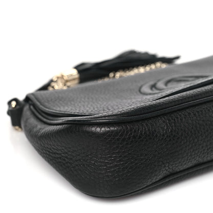 Gucci Pebbled Calfskin Medium Soho Flap Crossbody Black 7 of 10