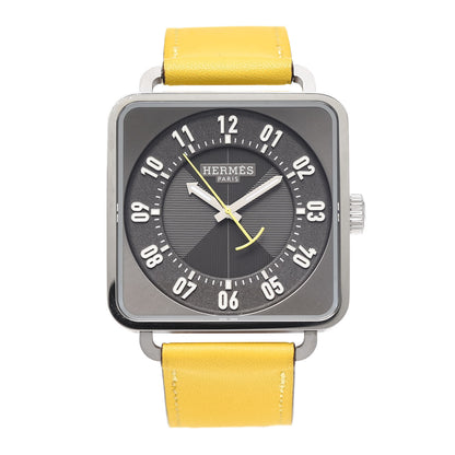 Hermes Stainless Steel Swift 38mm Carre H Automatic Watch Jaune de Naples 1 of 5