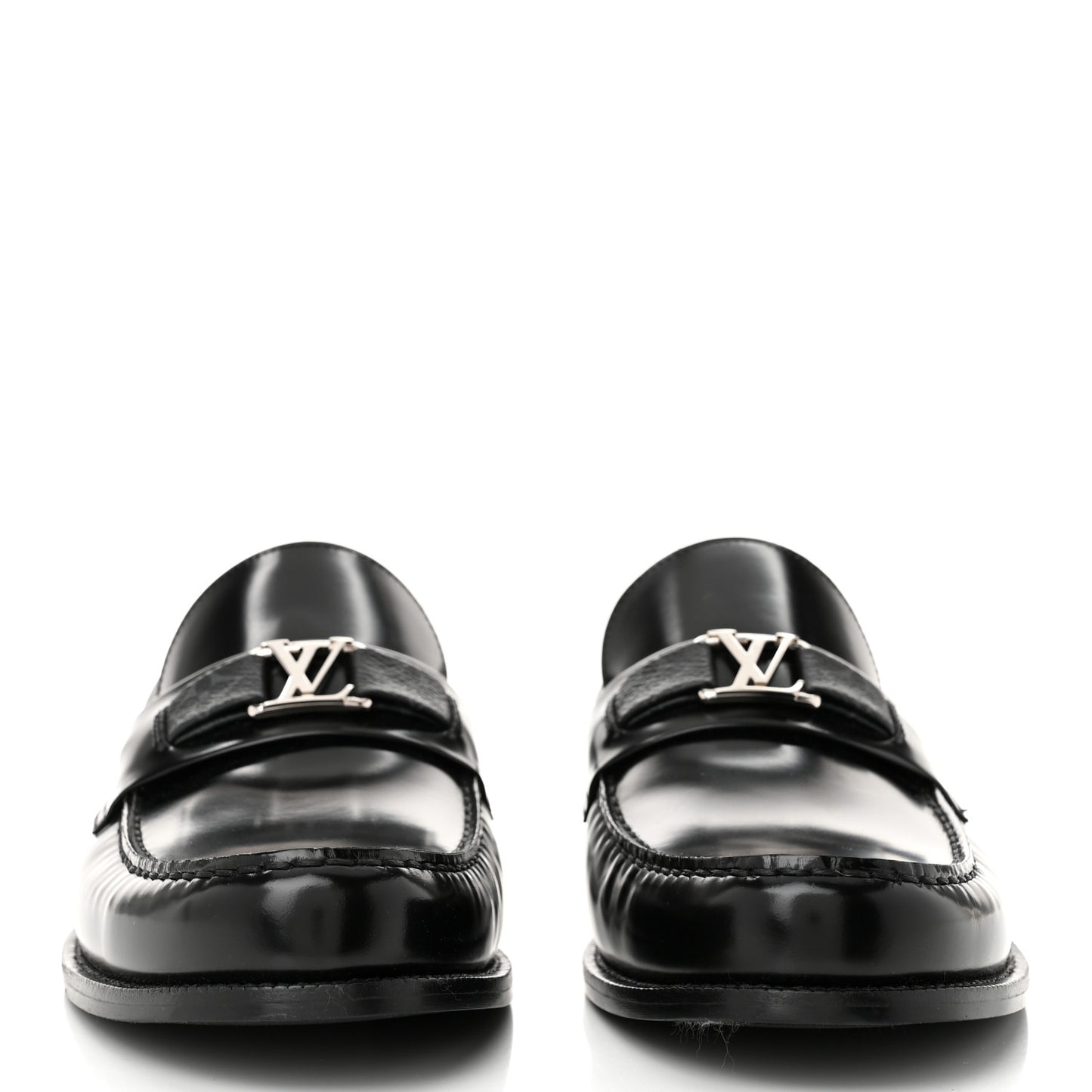 Calfskin Monogram Eclipse Mens Major Loafers 12 Black