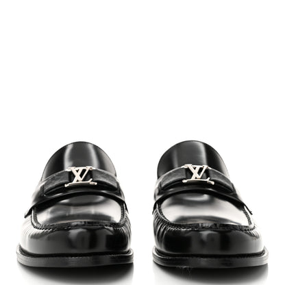 Louis Vuitton Calfskin Monogram Eclipse Mens Major Loafers 12 Black 3 of 10