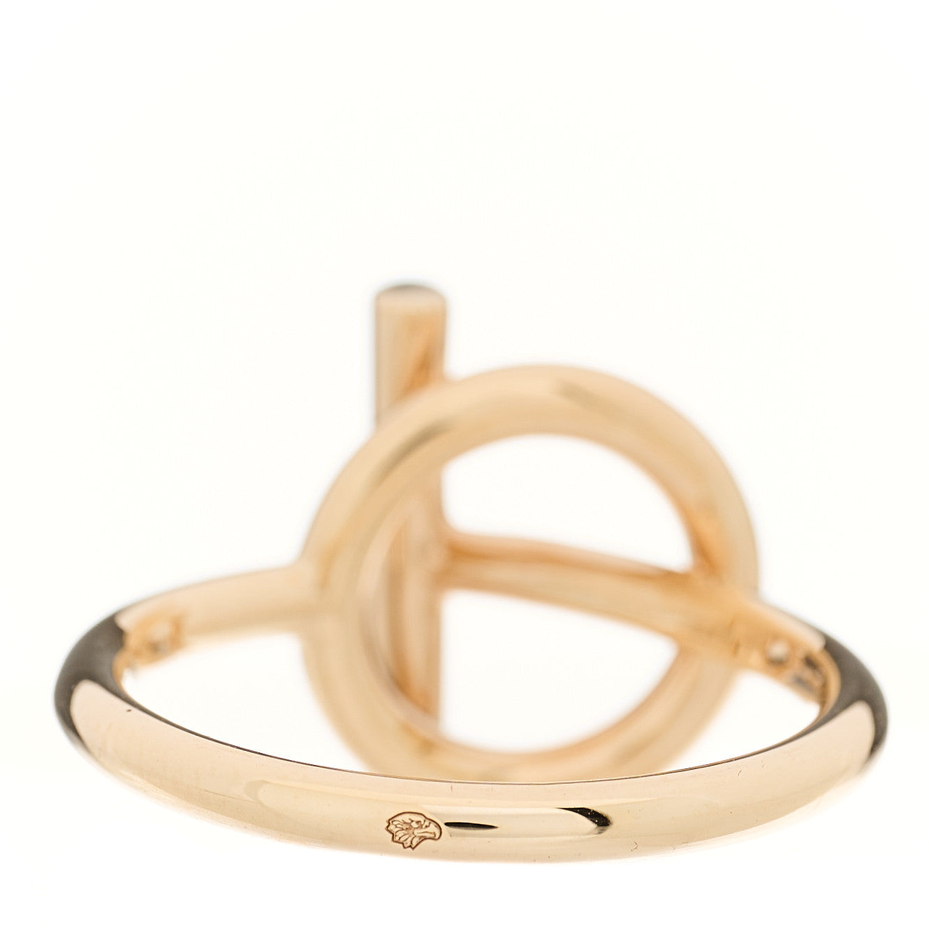 Hermes 18K Rose Gold Diamond PM Echappee Ring 52 6 3 of 6