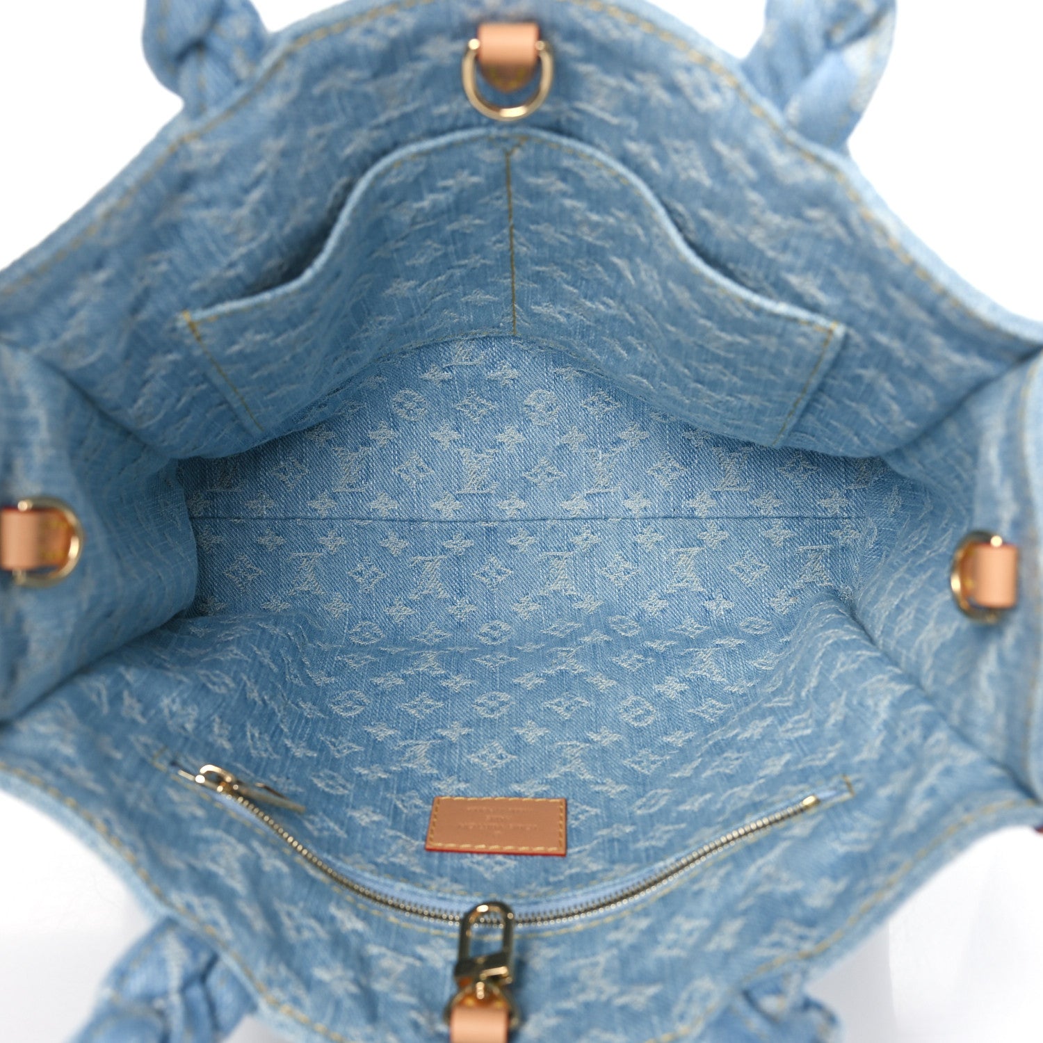 Louis Vuitton Monogram Washed Denim Let Go PM Sky Blue 5 of 10