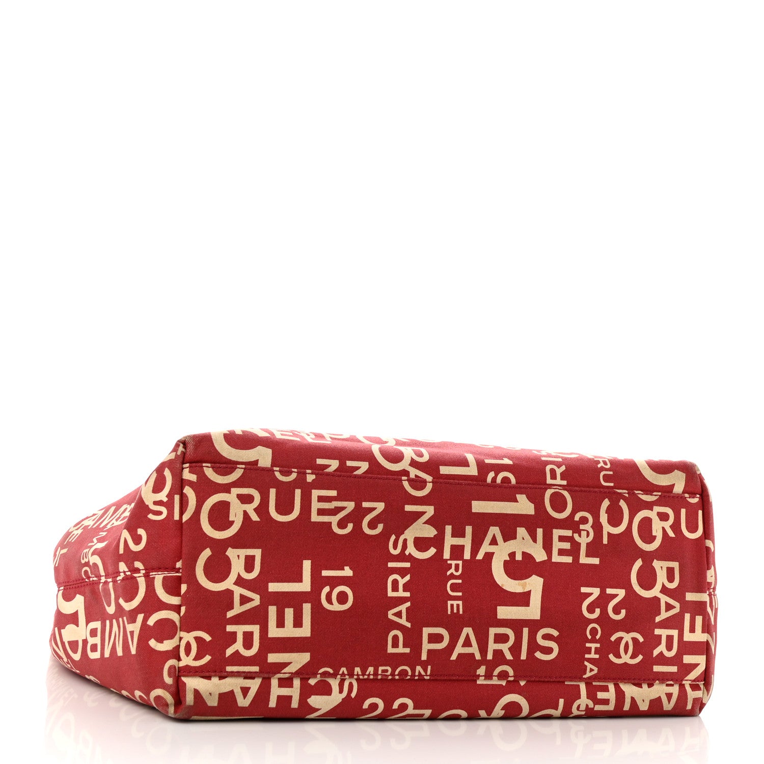 Chanel Canvas 31 Rue Cambon Beach Tote Red 5 of 14